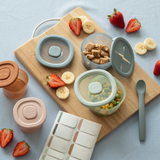 Silikonebeholdere til babymad – 6 stk.