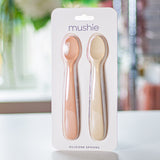 Silikone babyskeer fra Mushie – set forfra i 2-pak