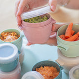 Babymadsbeholdere til frysning og opbevaring – stablet lodret