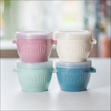 Flerfarvede babymadsbeholdere – hægtes sammen vandret