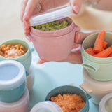 Babymadsbeholdere til frysning og opbevaring – stablet lodret