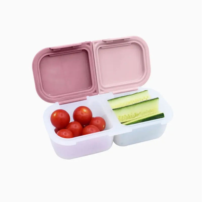 2-rums snackboks til frugt og snacks – åben visning