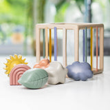Naturinspirerede former til Mushie Elastic Shape Sorter