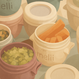 Stabelbare babymadsbeholdere 120 ml i flerfarvet design – ideelle til frysning og opbevaring af babymad.