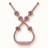 AYAVA sutte- og legetøjssnor i rosa silikone til barnevogn, autostol og højstol – holder sut og legetøj inden for rækkevidde.