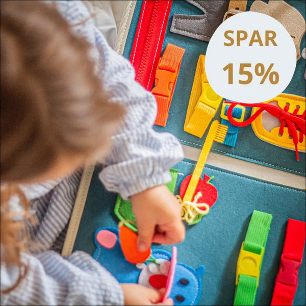 Breeze Essence aktivitetsbog – lær snørebånd, knapper og lynlås