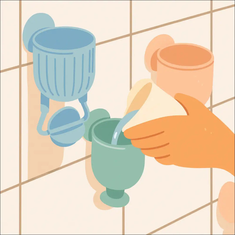 Mushie Pour & Play Bath Set – badelegetøj med kopper og sugekopper