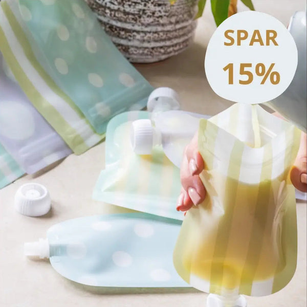 AYAVA genanvendelige smoothieposer – klemmeposer til børn