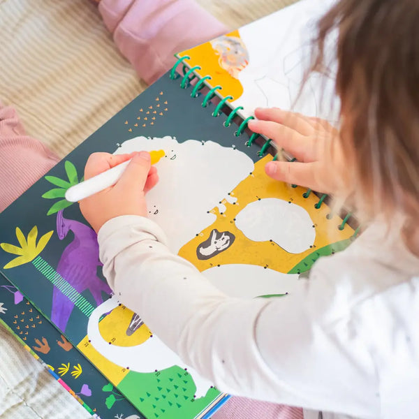 Multiplay Book til børn – farvelægning og genanvendelige klistermærker