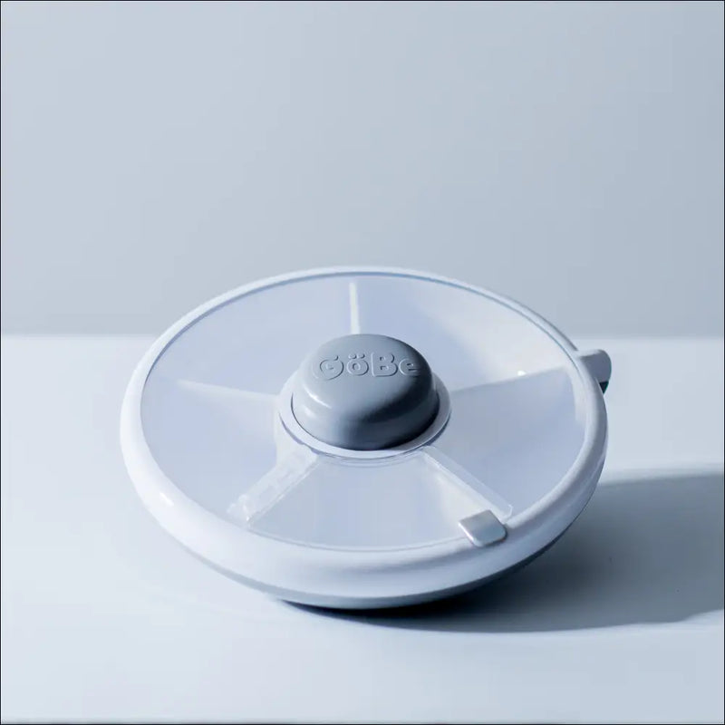 GoBe børnevenlig snackboks – opdelt spinner med 5 rum