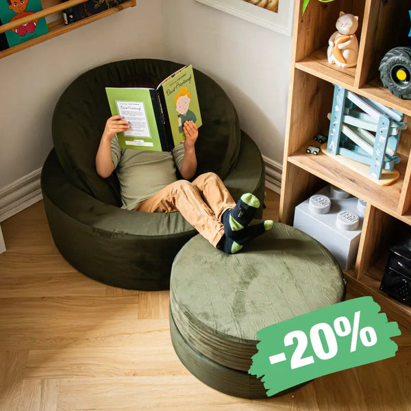 Play Puff modulær skumpuf – fleksibel tumle- og siddepuf til børn