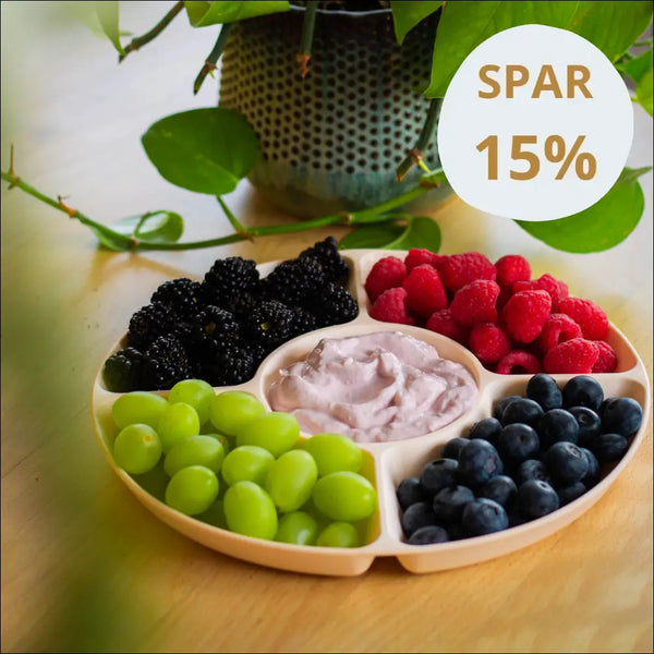 SnikSnack snack- og krea-fad – opdelt fad til snacks og maling