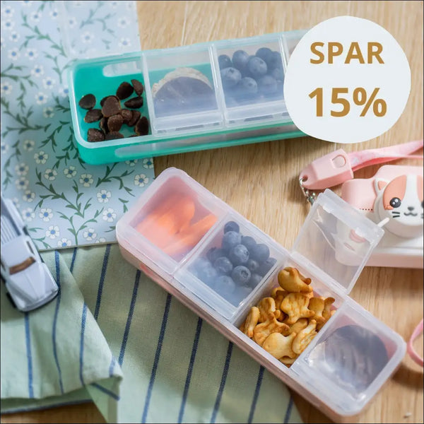 Melii Snackle Box 4 rum – praktisk snackboks til børn