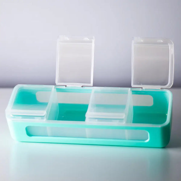 Snackle Box med 4 separate låg – organiseret snackopbevaring