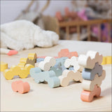 Mushie Wooden Balance Blocks – kreativt stablelegetøj til børn